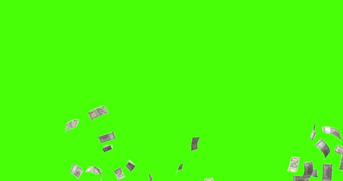 Indian rupee explotion green screen 4k animation footage