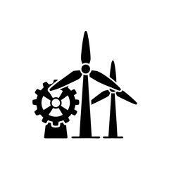 Fototapeta premium creative details wind turbine icon vector illustration 