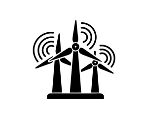 creative details wind turbine icon vector illustration 