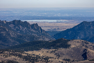 Obraz premium Mountains View of Boulder Colorado, Valley of Boulder, Mountains of Colorado