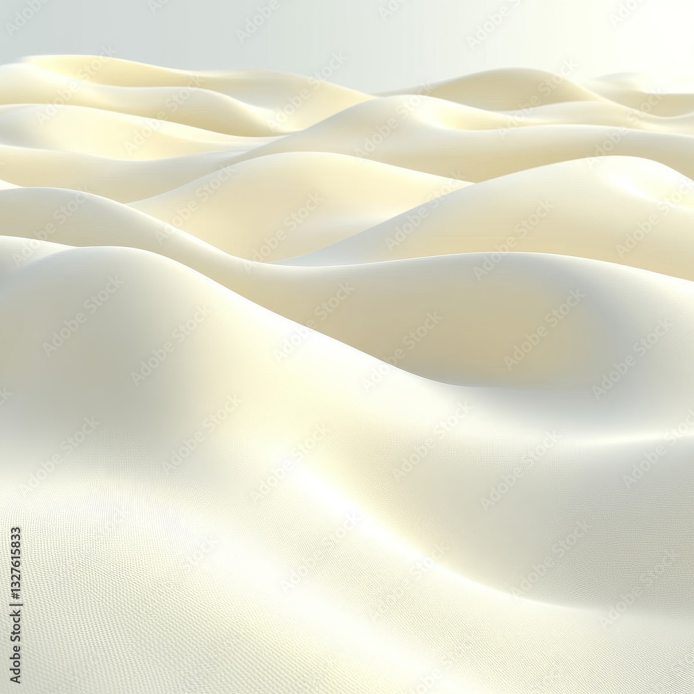 Poster an abstract pattern in soft beige waves, evoking a sense of fluidity and elegance, while the gentle 