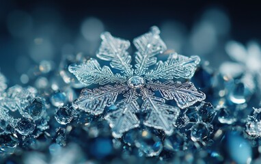 Fototapeta premium Frozen beauty of a snowflake