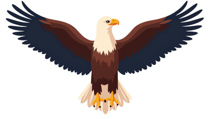 Eagle spreading wings in flight