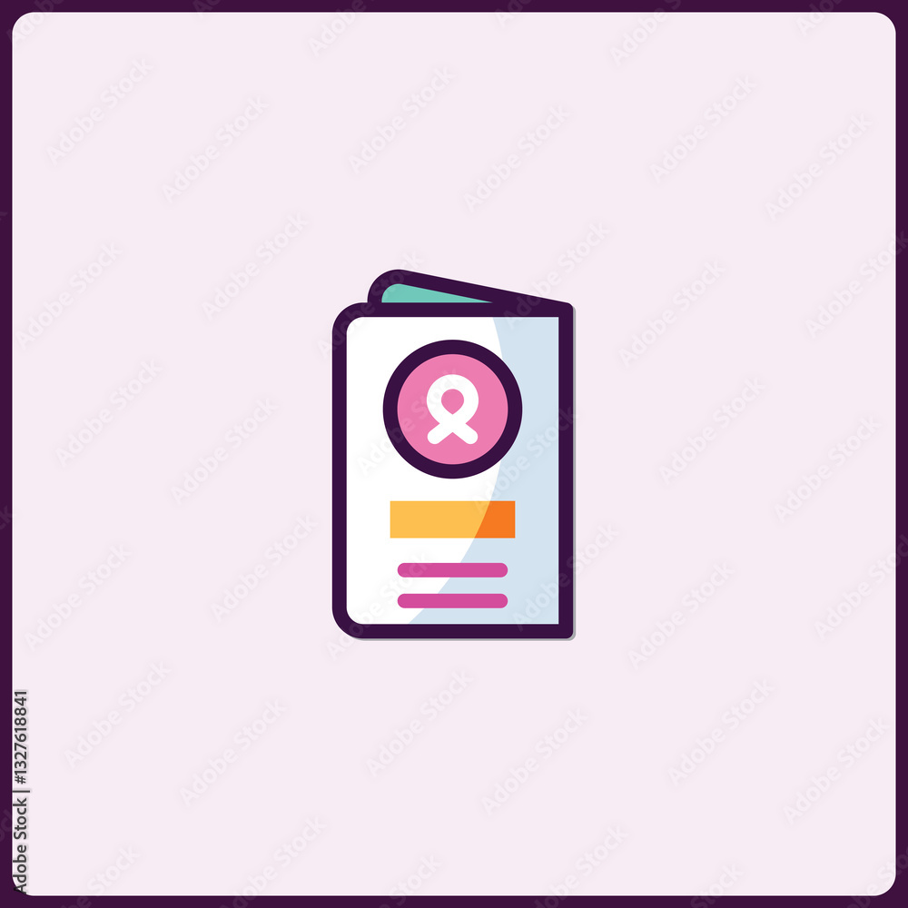 Poster symbolic identity card icon representing privacy in digital world and access