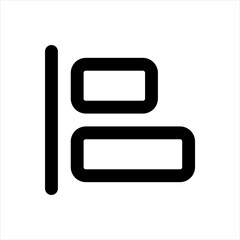  An icon representing the left alignment option for text or objects.