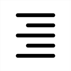 A simple icon representing the left alignment function in text editing software.