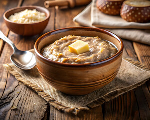 Minimalist Rye Porridge with Melted Butter 