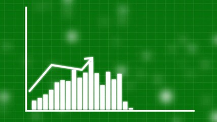 Animated bar graph type infographics suitable for company statistical reports, financial conditions, and market profits. Excellent financial status of corporate business rise up . Finance and money