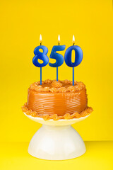 Candle number 850 - Number of followers or likes.