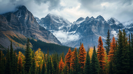 sunset in the mountains