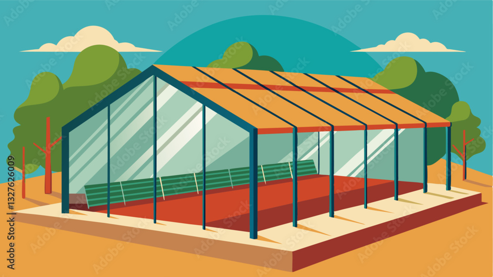 Poster the shading systems sleek design and minimal space requirements make it a seamless addition to any g