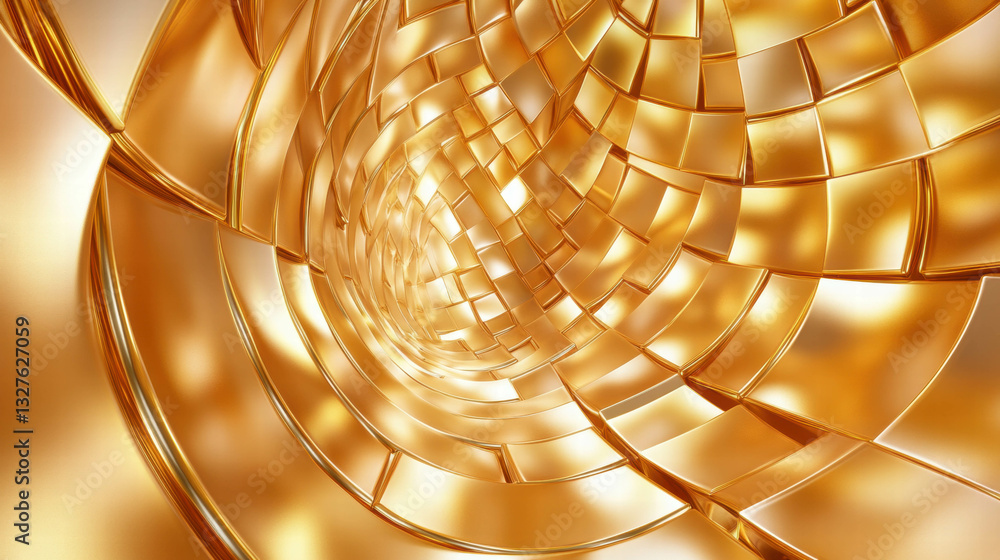 Poster golden abstract background with intricate geometric patterns for elegant design