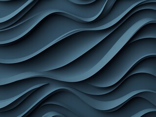 This abstract artwork consists of layered blue waves in various hues, producing a tranquil and serene environment. The textured surface contributes to its depth and visual intrigue