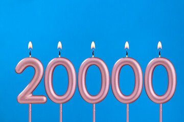 Number of followers or likes - Candle number 20000