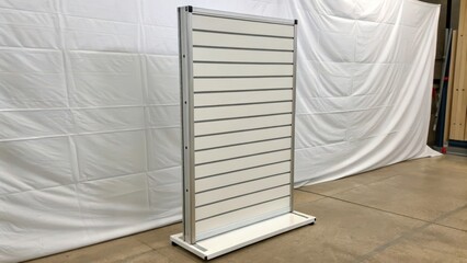 White Retail Display Stand on White Background