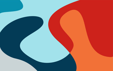 Abstract geometric pop art background with wave pattern. flat fun color background