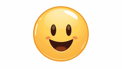 Smiling emoji expressing joy on a bright background