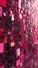 Abstract Digital Cityscape: A Vibrant Geometric Exploration