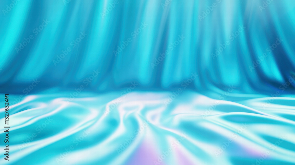 Aufkleber frost textured abstract background with a podium and flowing elements