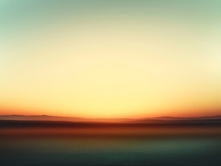 Obraz premium A peaceful sky with a gentle gradient, shifting from a light green at the top to warm orange tones near the horizon, evoking a sense of tranquility and calm