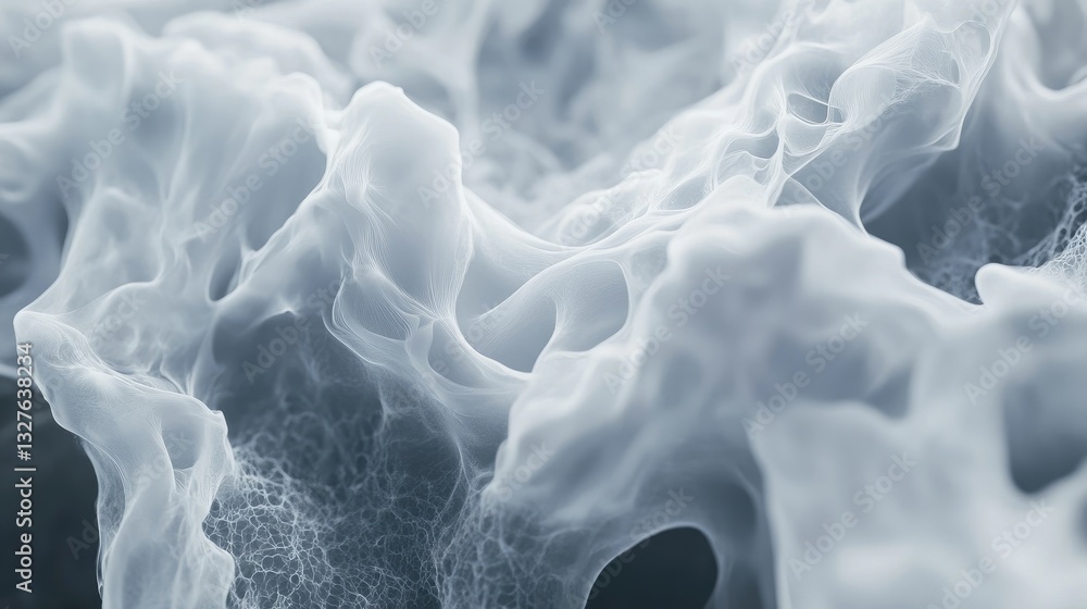 Poster abstract sea foam texture with waves and bubbles, creating a sense of motion.