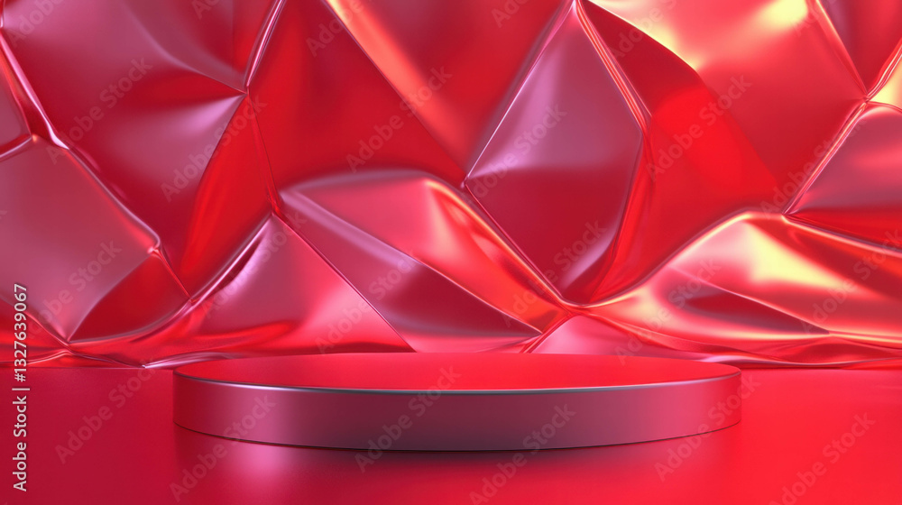 Poster elegant abstract background with podium and geometric shapes for event design