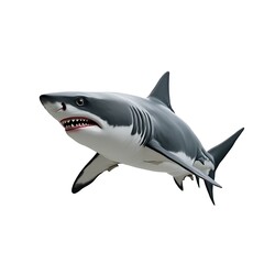 shark isolated on white
