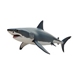 Obraz premium shark isolated on white background