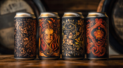 Craft beer bages vector.