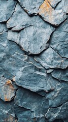 Detailed Gray Stone Wall Texture: A Close-Up View of Natural Stonework