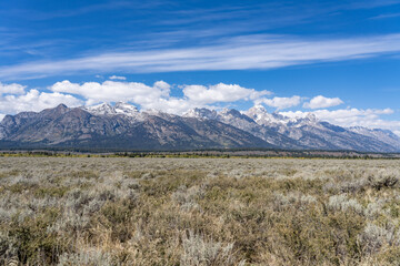 Obraz premium Teton Range. Grand Teton National Park, Teton County, Wyoming.