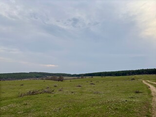 Obraz premium montains landscape with clouds and sky