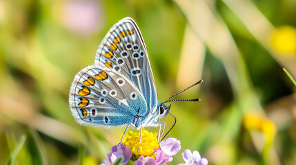 Obraz premium Colorful butterflies with abstract decorative pattern summer free fly present silhouette and beauty nature spring insect decoration. vector illustration.