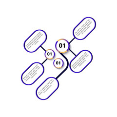 Business infographic template design, Inforgraphic template with 6 options