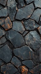 Fototapeta premium Dark Grey Stone Wall Texture: A Stunning Architectural Detail