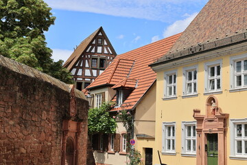 Blick in die ALtstadt der Römerstadt Ladenburg in Baden-Württemberg