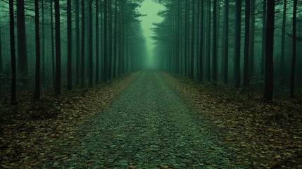 Fototapeta premium Misty Forest Path