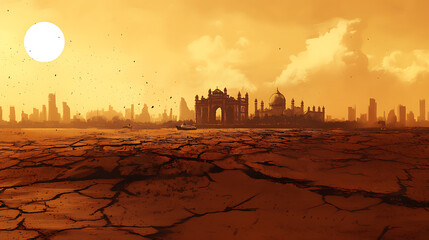 sunset in the desert