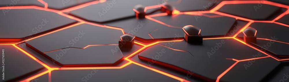 Aufkleber digital disconnection concept with fragmented patterns in vibrant colorful design