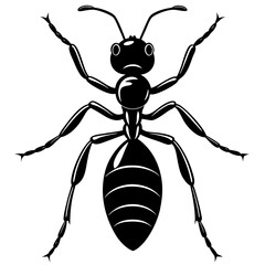 Ant tree black silhouette vector, Simple silhouette Design vector icon with white background. 