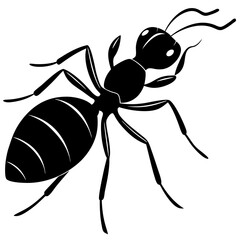 Ant tree black silhouette vector, Simple silhouette Design vector icon with white background. 