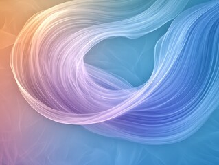 Ethereal flow of gradient ribbons creates an abstract pastel background
