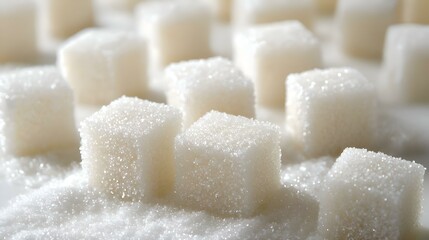 Sugar Cubes isolated on white background