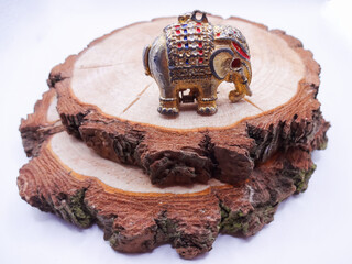A lucky gold Hindu elephant pendant, part cameo or good fortune amulet to attract money. Elegant...