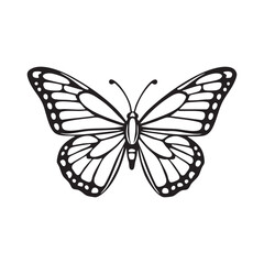 Butterfly Silhouette with Flower Svg