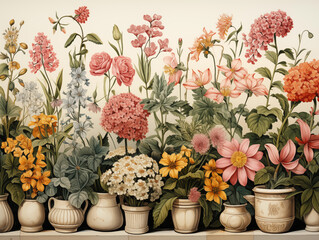 Obraz premium Composition of various flowers.