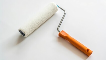 Paint Roller on White Background