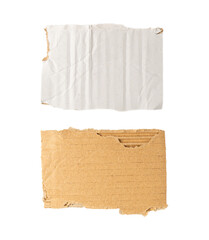 Cardboard Pieces Textured Background, Carton Piece with Copy Space, Ripped Kraft Paper Wallpaper