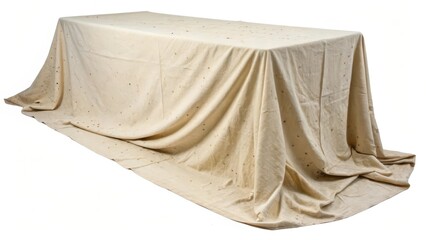 Naklejka premium Beige Fabric Draped Rectangular Object