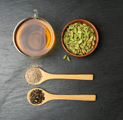 Cardamom Tea, Cardamon Drink, Kardamon Infusion, Cardamum Spice Beverage, Natural Tonic Energy Drink